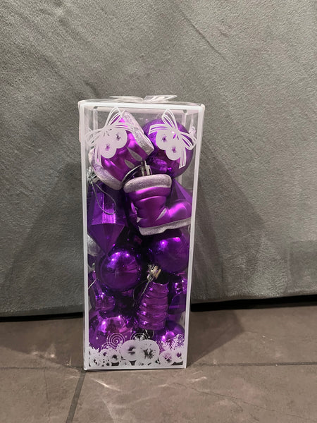 20-Piece Festive Christmas Ornament Set – Mixed Baubles & Specialty Shapes