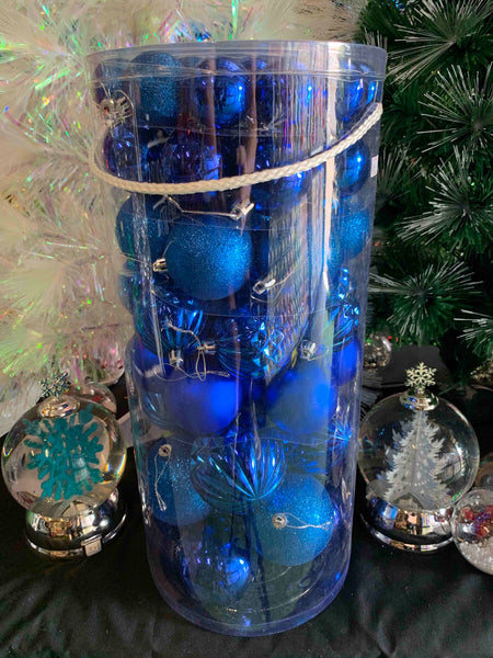 50-Piece Christmas Bauble Set – Mixed Sizes & Styles