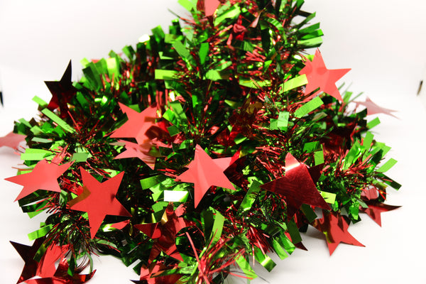 Tinsel Garland with Stars