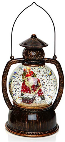 Winter Wonderland Round Snow Globe - Santa Claus