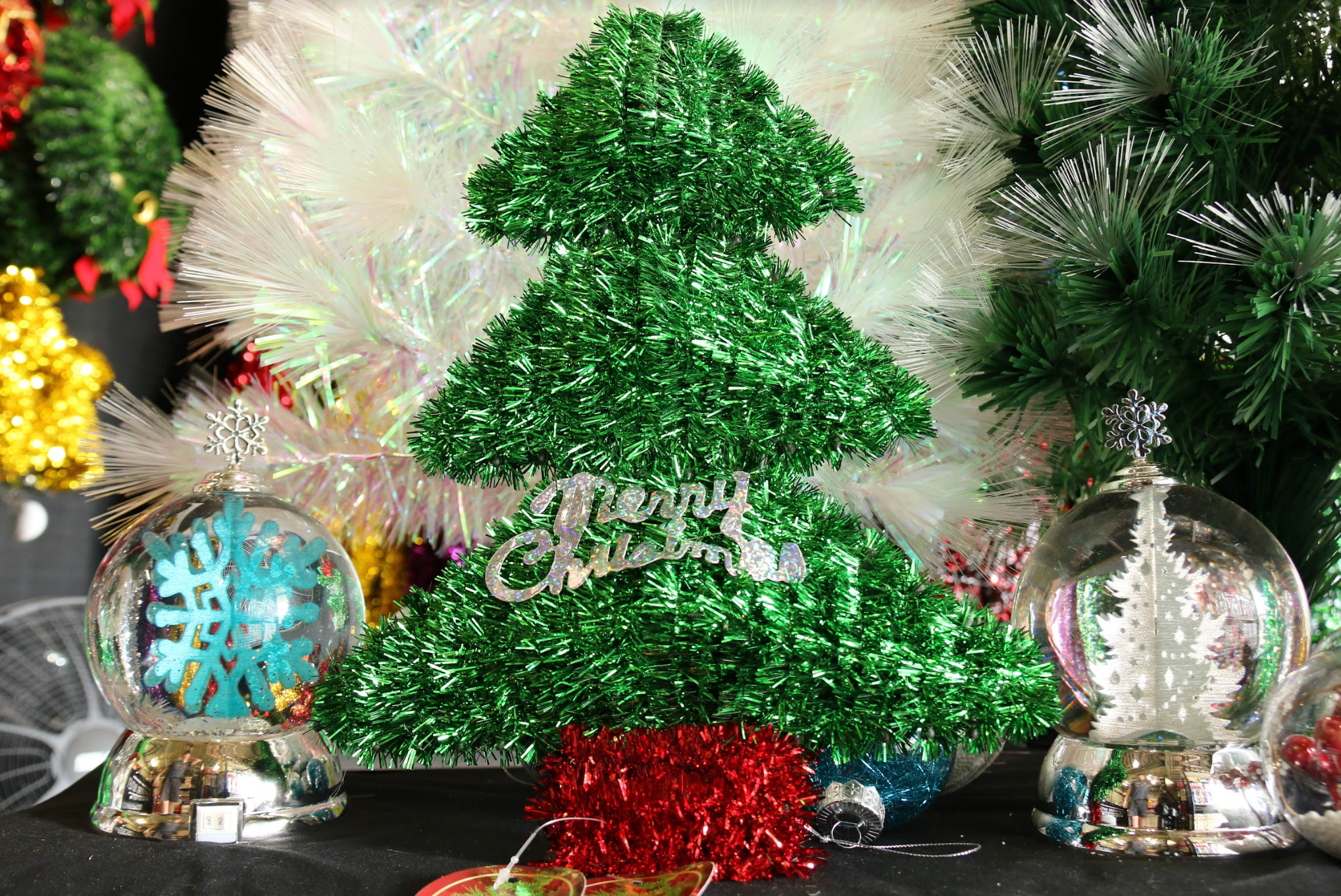 Tinsel Christmas Tree Hanging Decoration