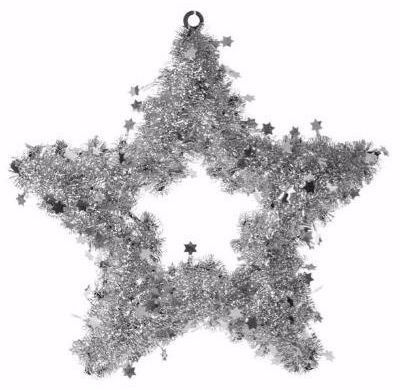 Tinsel Star Wreath