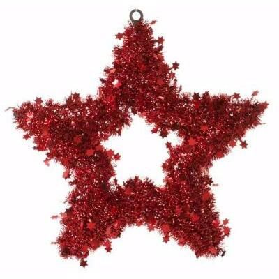 Tinsel Star Wreath